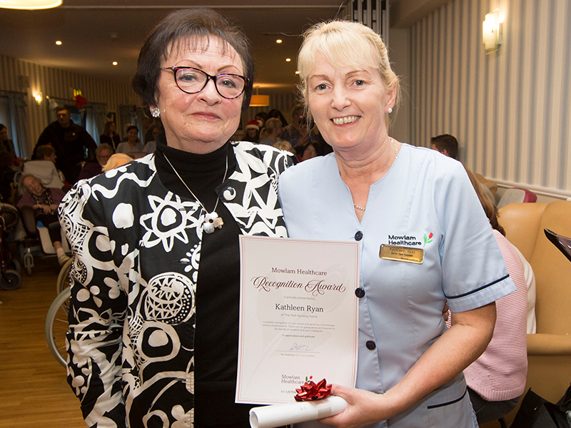Mowlam healthcare Staff recognition awards recognised appreciated the park