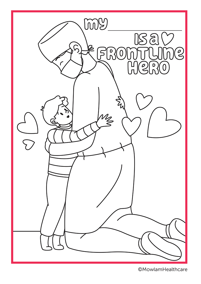 free, colouring, page, download, activity page, covid, residents, nursing, homes, mowlam, healthcare, frontline, heros, healthcare, health, workers, nurses, carers